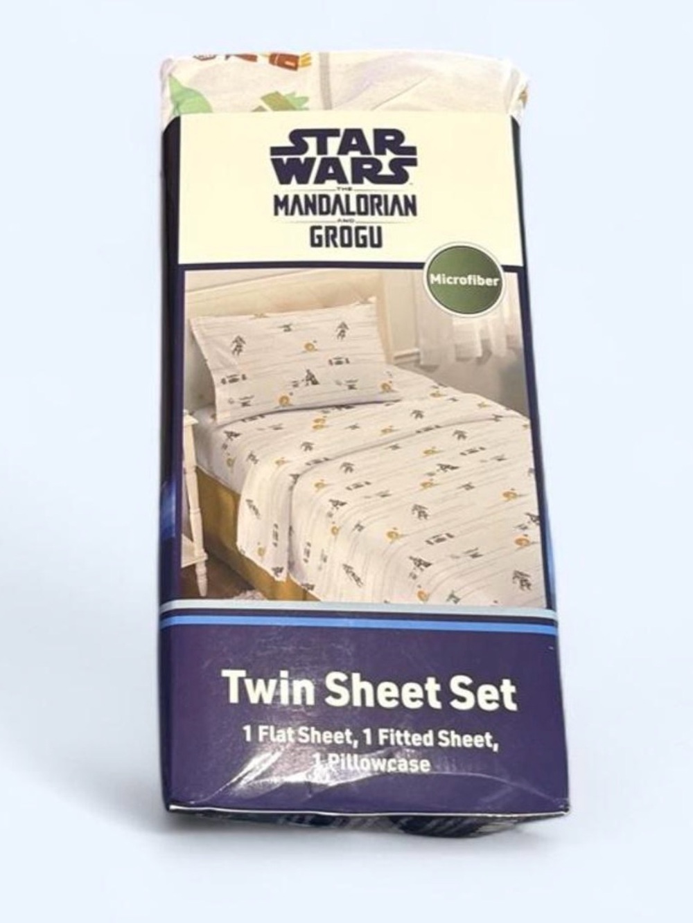 NWT Star Wars The Mandalorian Grogu Twin Sheet Set - White